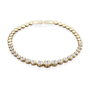 Браслет из лимонного золота с фианитами 05-0561-00-501-1130-38