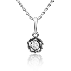 Подвеска «Цветок» из белого золота с бриллиантами 03-2645-00-101-1120-30