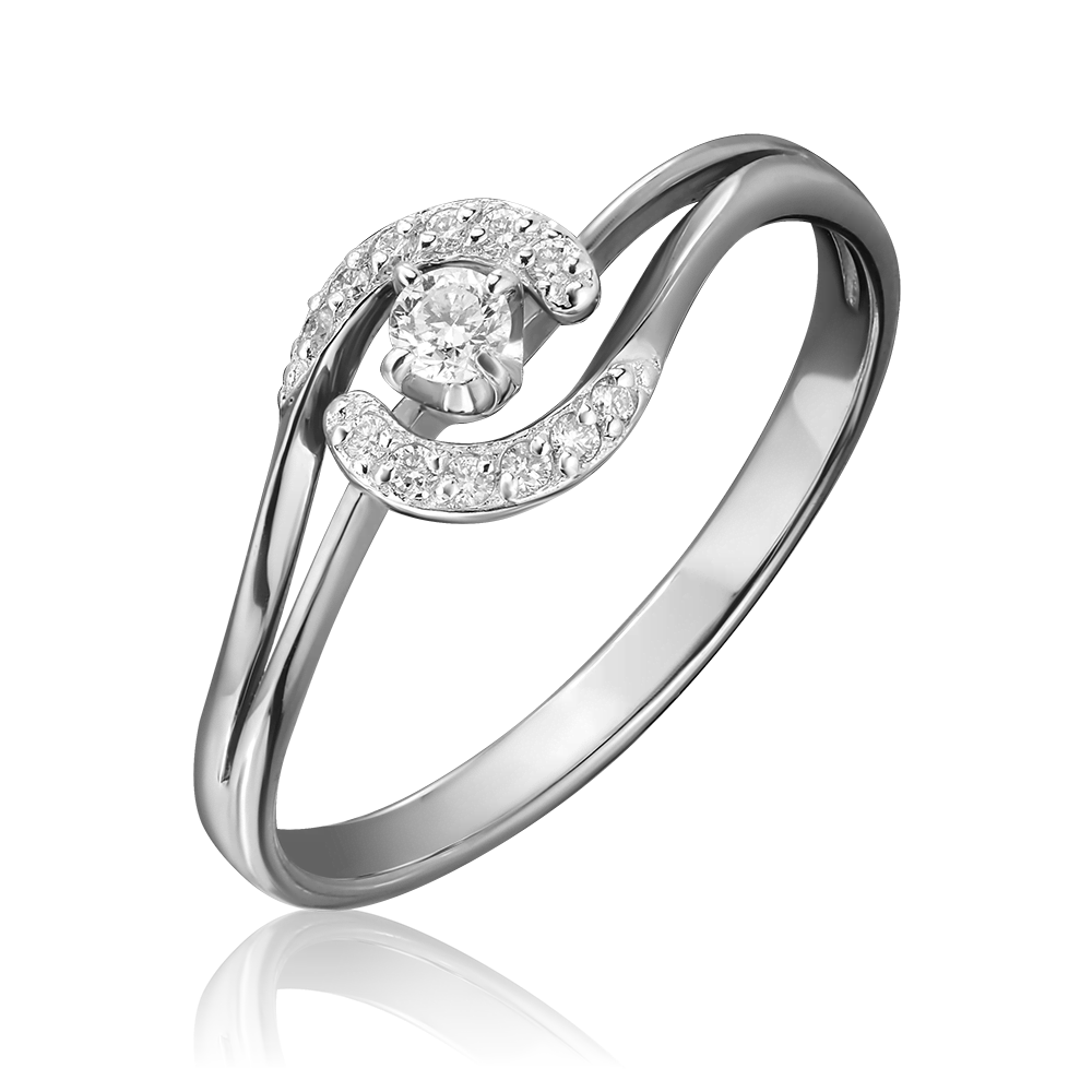 Кольцо из белого золота с бриллиантами 01-1555-00-101-1120-30