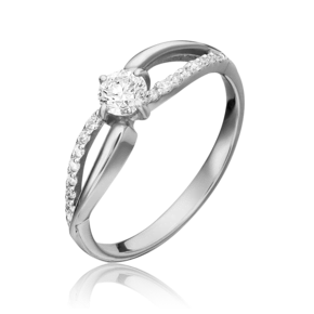Кольцо из белого золота с бриллиантами 01-1556-00-101-1120-30