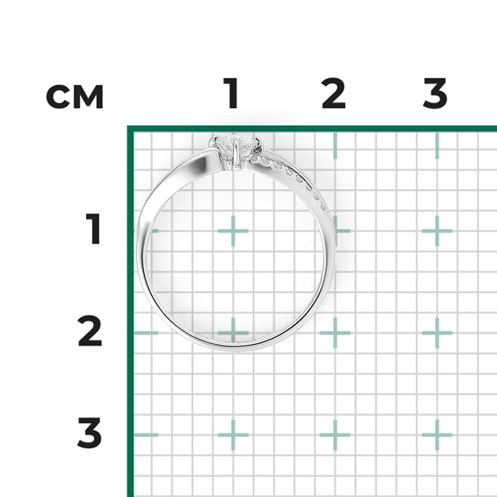 Кольцо из белого золота с бриллиантами 01-1556-00-101-1120-30