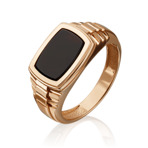 Печатка из красного золота с ониксом 01-5387-00-281-1110-46