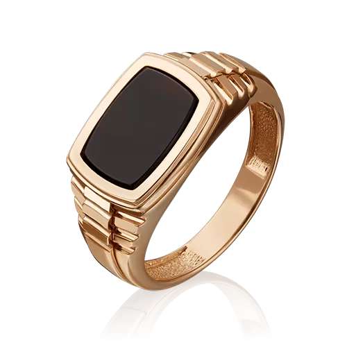 Печатка из красного золота с ониксом 01-5387-00-281-1110-46