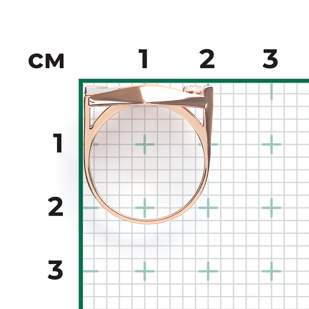 Кольцо из комбинированного золота с натуральным топазом white 01-5612-00-201-1111