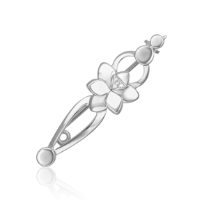 Брошь из белого золота с бриллиантами 04-0270-00-101-1120