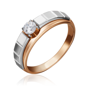 Кольцо из комбинированного золота с бриллиантом 01-5179-00-101-1111-30