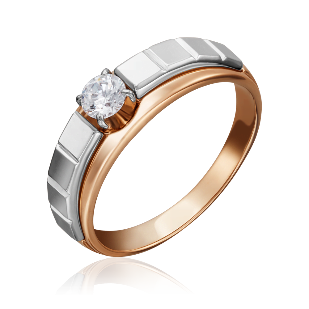 Кольцо из комбинированного золота с бриллиантом 01-5179-00-101-1111-30