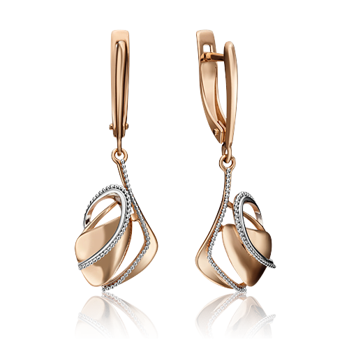 Серьги с английским замком из красного золота 02-4313-00-000-1110-42