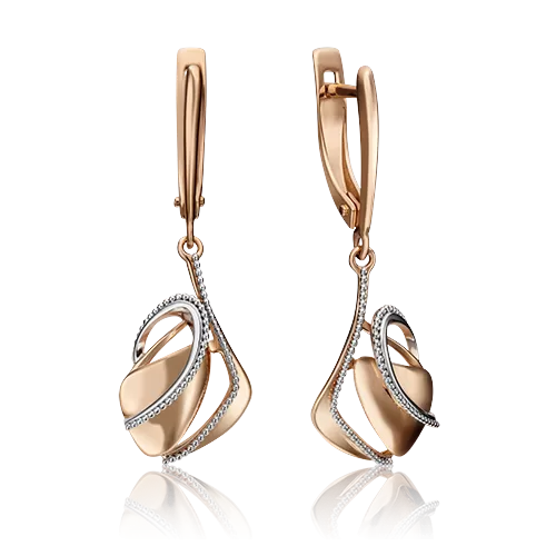 Серьги с английским замком из красного золота 02-4313-00-000-1110-42