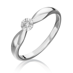 Кольцо из белого золота с бриллиантом 01-1493-00-101-1120-30