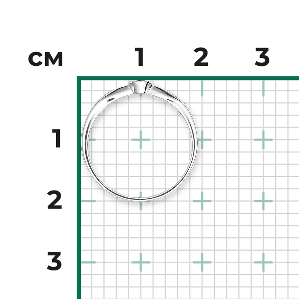 Кольцо из белого золота с бриллиантом 01-1493-00-101-1120-30