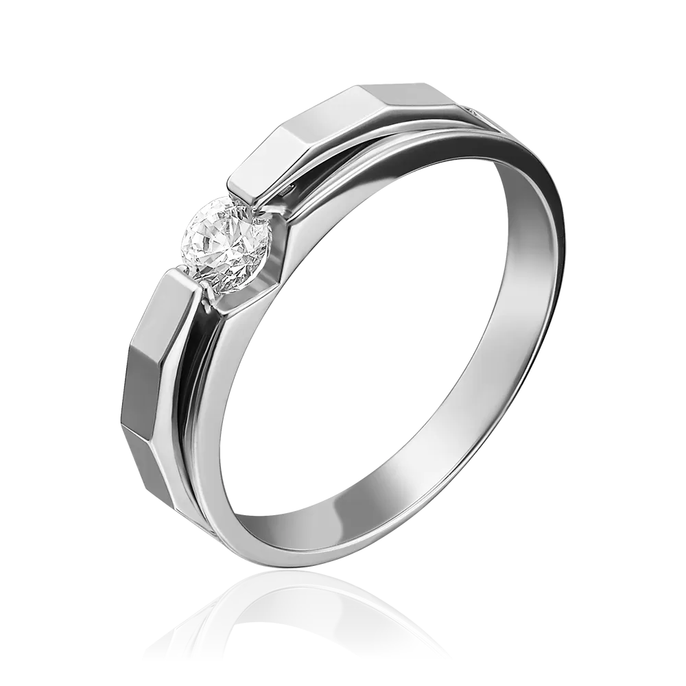 Кольцо из белого золота с бриллиантом 01-5121-00-101-1120-30