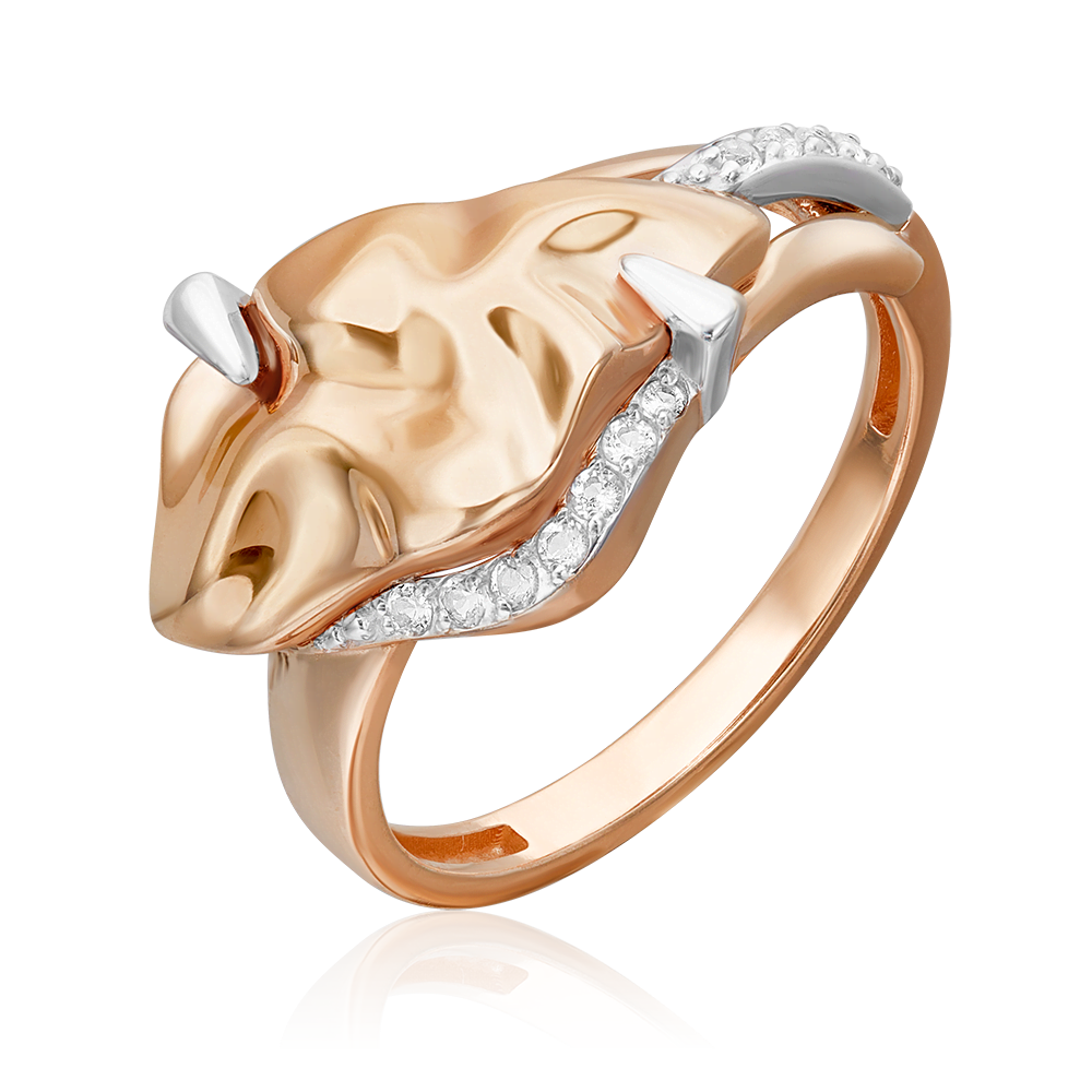 Кольцо «Загадочность» из комбинированного золота с натуральными топазами white 01-5657-00-201-1111