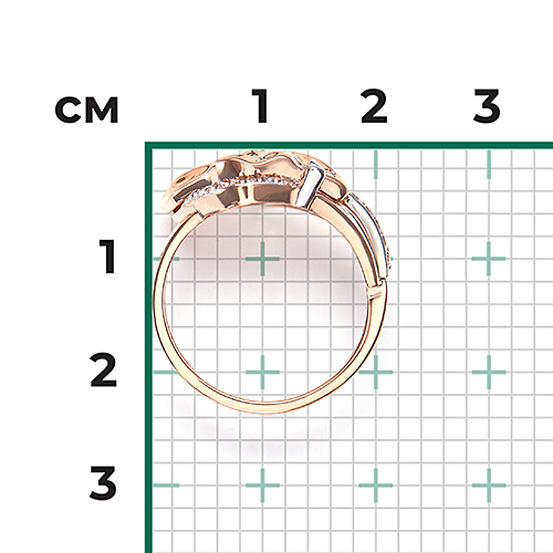 Кольцо «Загадочность» из комбинированного золота с натуральными топазами white 01-5657-00-201-1111