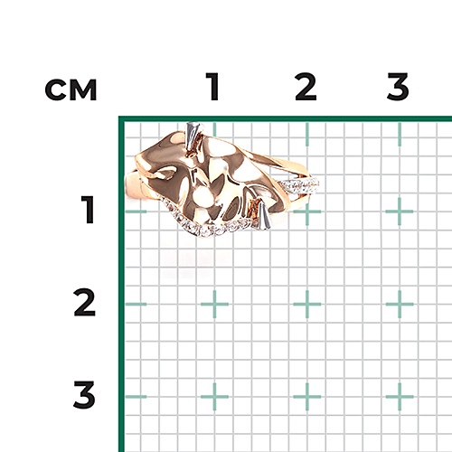 Кольцо «Загадочность» из комбинированного золота с натуральными топазами white 01-5657-00-201-1111