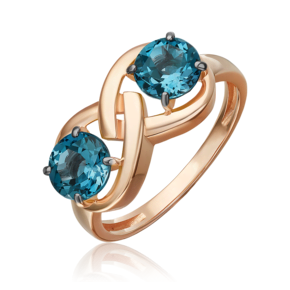 Кольцо из красного золота с топазами 01-5840-01-201-1110