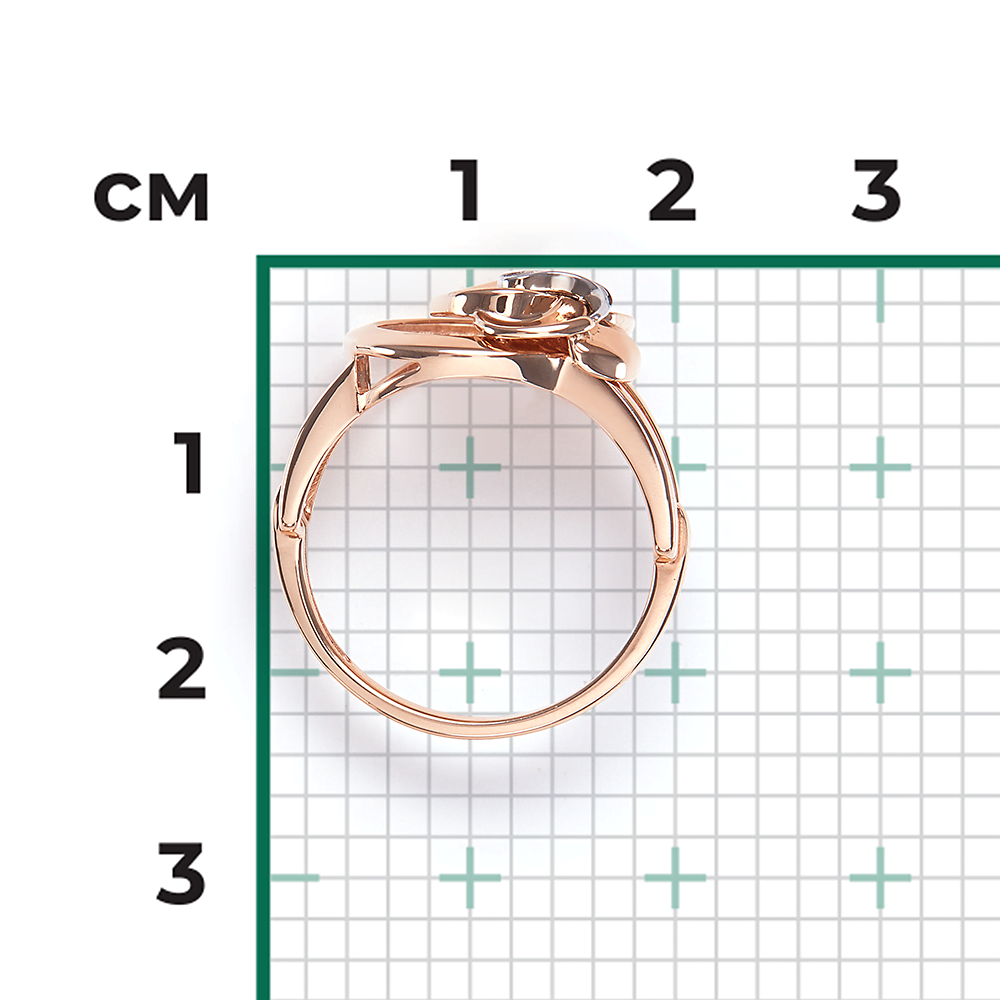 Кольцо из комбинированного золота с бриллиантами 01-5611-00-101-1111