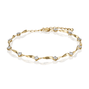 Браслет из лимонного золота с фианитами 05-0616-00-501-1130-38