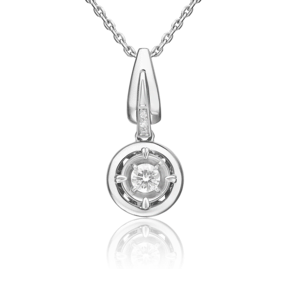 Подвеска из белого золота с бриллиантами 03-3465-00-101-1120