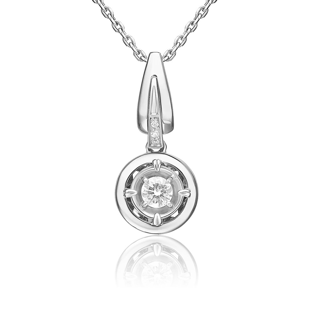 Подвеска из белого золота с бриллиантами 03-3465-00-101-1120