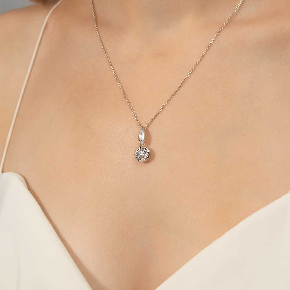 Подвеска из белого золота с бриллиантами 03-3465-00-101-1120