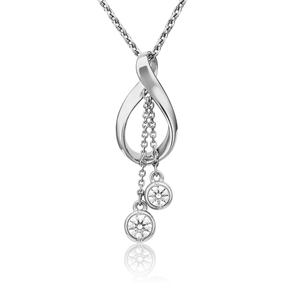 Подвеска из белого золота с фианитами 03-3058-00-501-1120-38