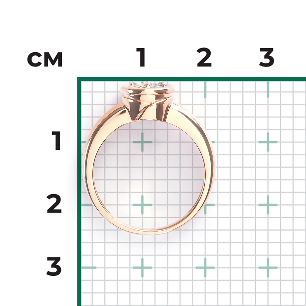 Кольцо из комбинированного золота с бриллиантом 01-5749-00-101-1111