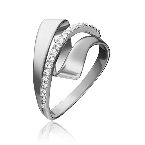 Кольцо из белого золота с фианитами 01-5394-00-401-1120-24