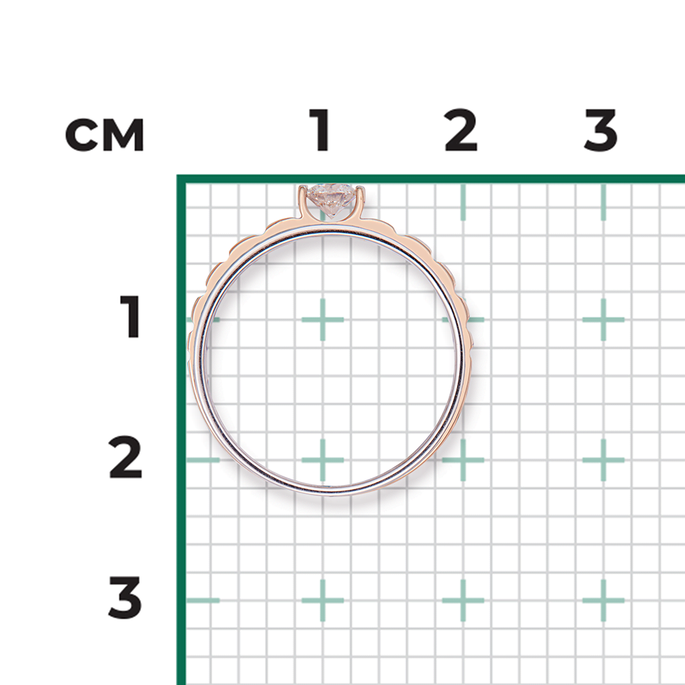 Кольцо из комбинированного золота с бриллиантом 01-5114-00-101-1111-30
