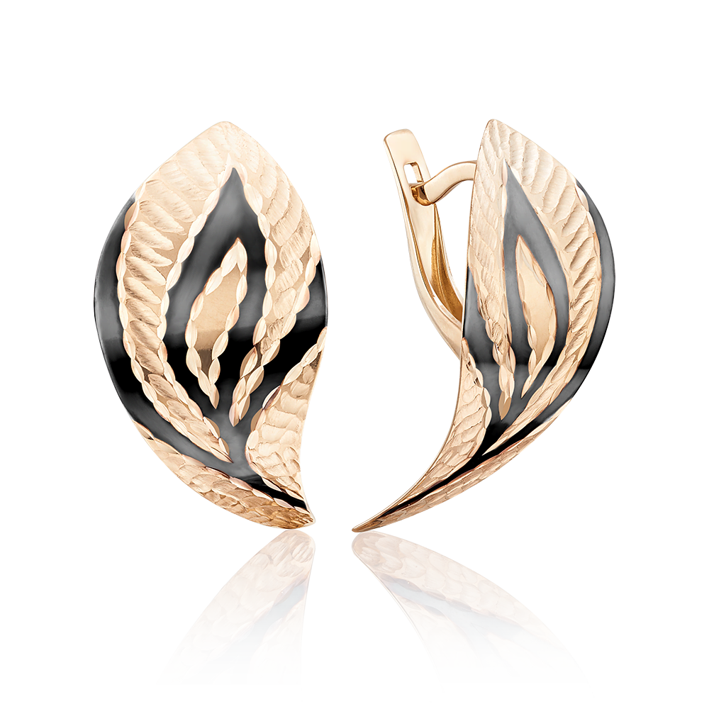 Серьги с английским замком из красного золота 02-3699-00-000-1110-04