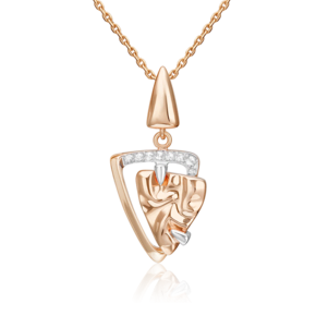 Подвеска «Интрига» из красного золота с натуральными топазами white 03-3416-00-201-1110