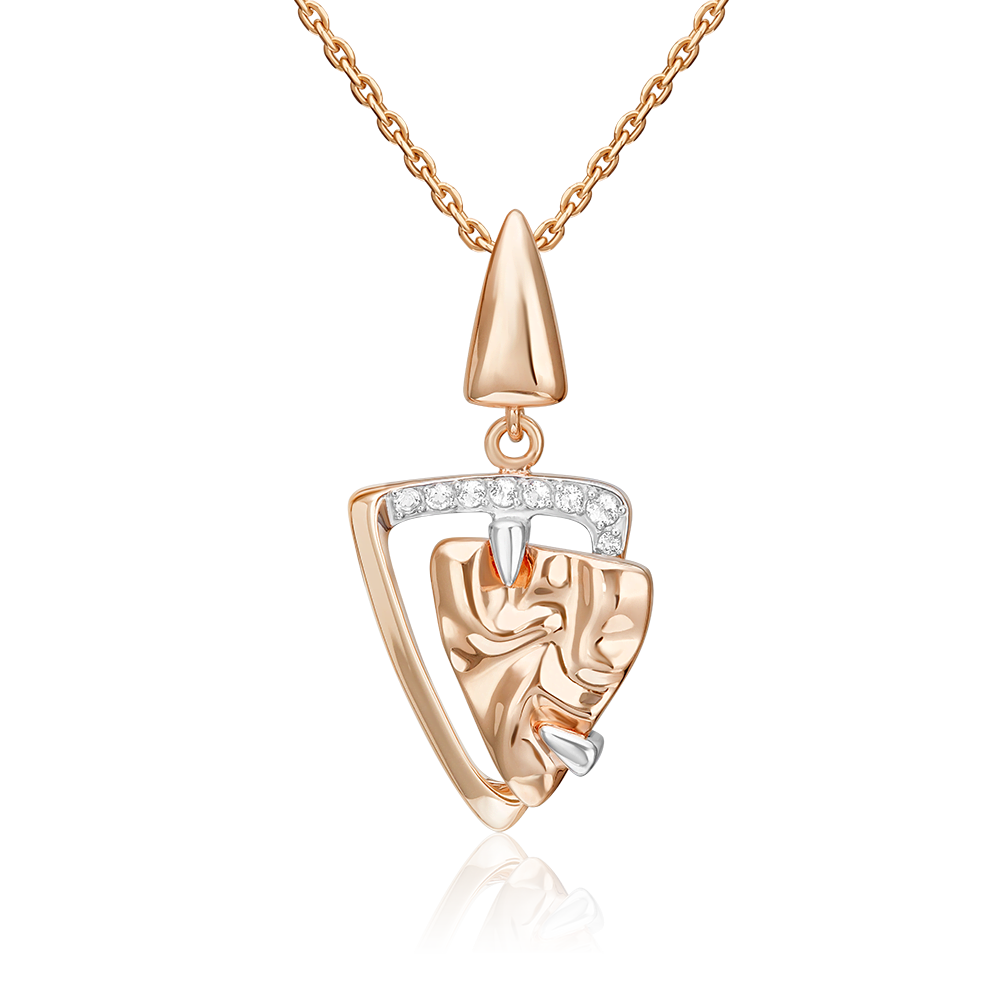 Подвеска «Интрига» из красного золота с натуральными топазами white 03-3416-00-201-1110