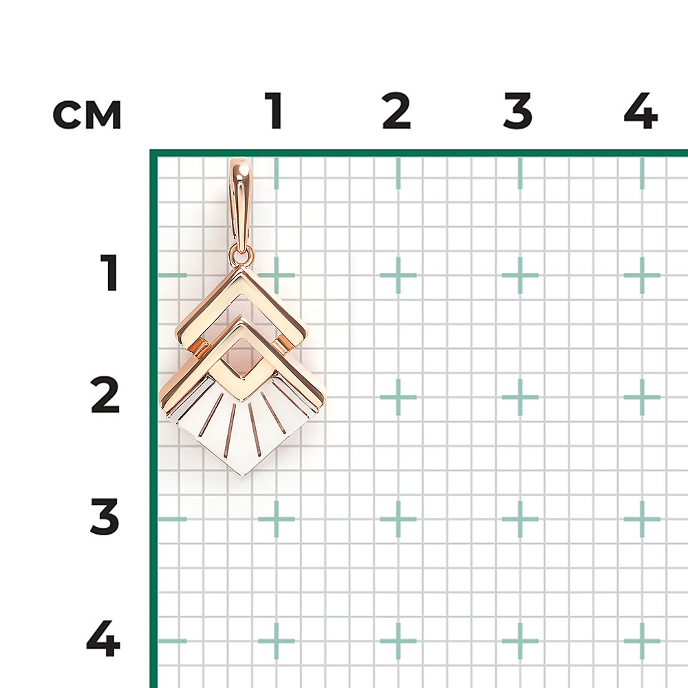 Подвеска из комбинированного золота 03-3540-00-000-1111