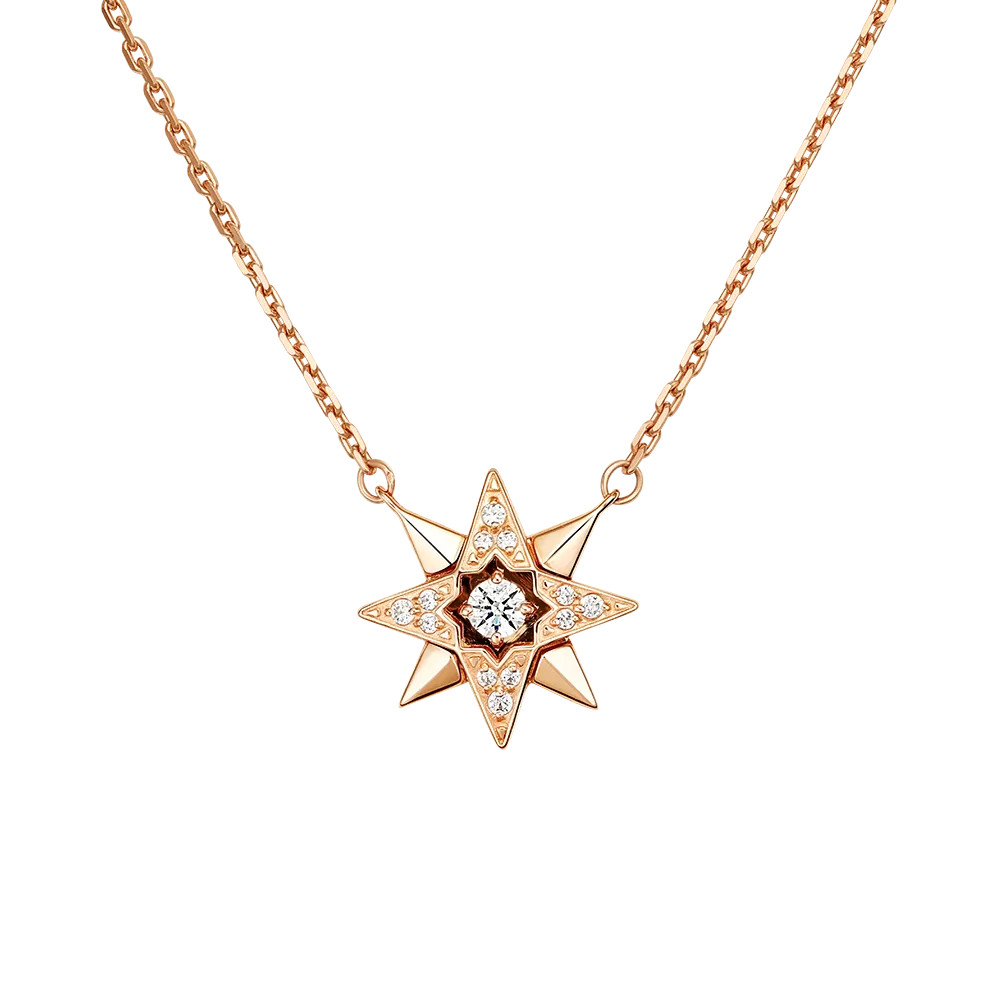 Колье «Роза ветров» из красного золота с фианитами 07-0282-00-401-1110