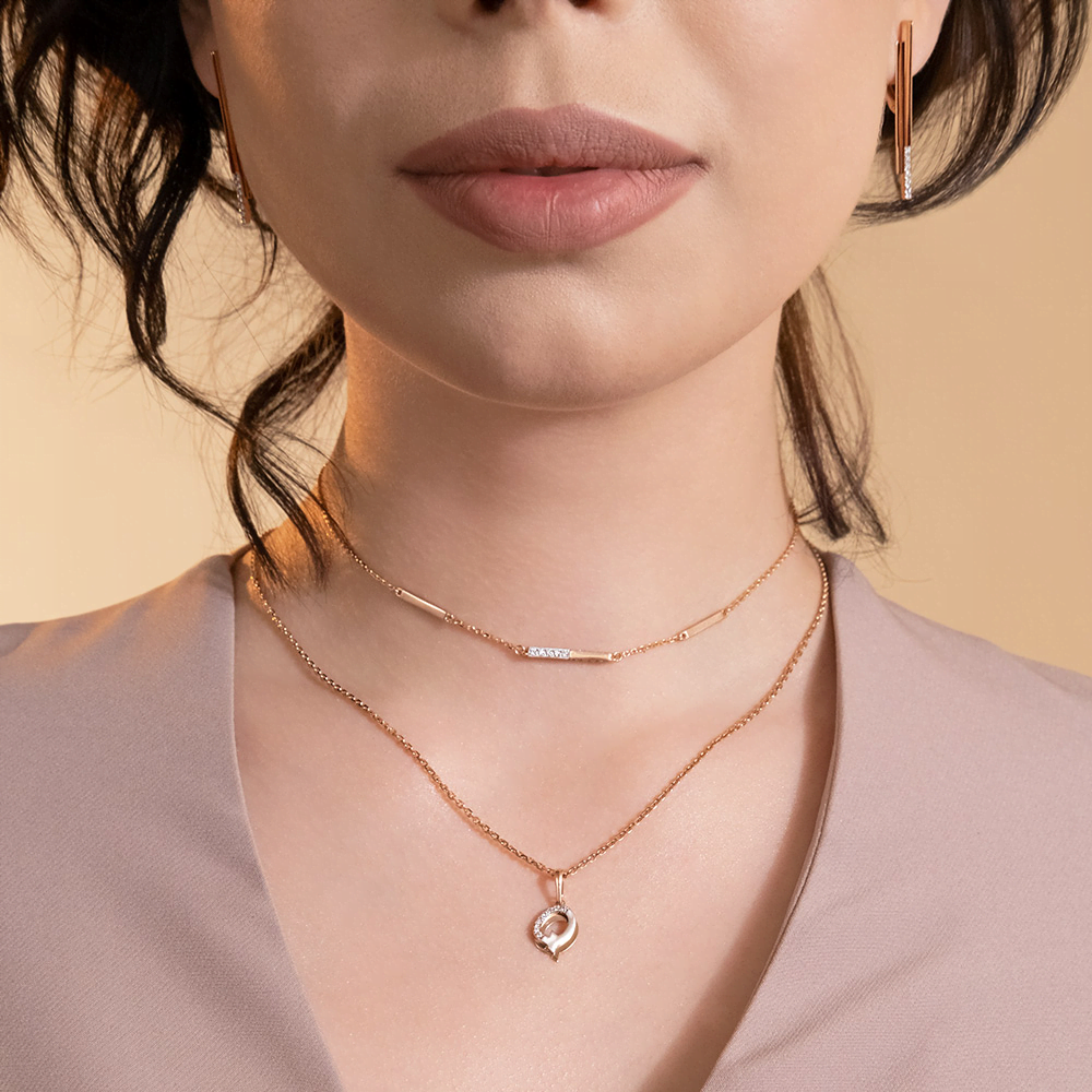 Серьги с английским замком из красного золота с фианитами 02-5123-00-401-1110