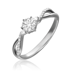 Кольцо из белого золота с бриллиантами 01-1538-00-101-1120-30