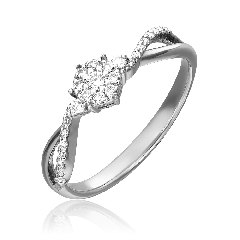 Кольцо из белого золота с бриллиантами 01-1538-00-101-1120-30