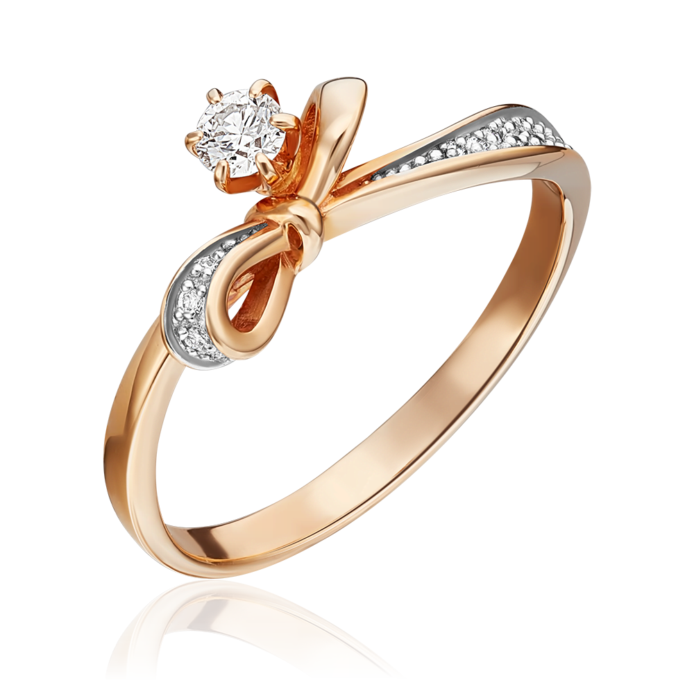 Кольцо из красного золота с бриллиантами 01-1598-00-101-1110-30