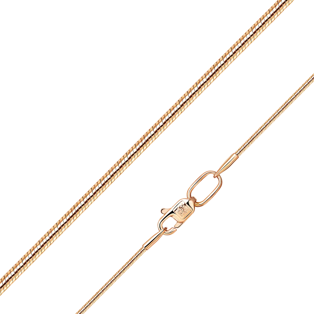 Цепь из красного золота с алмазной гранью (плетение «Снейк») 21-1009-030-1110-17