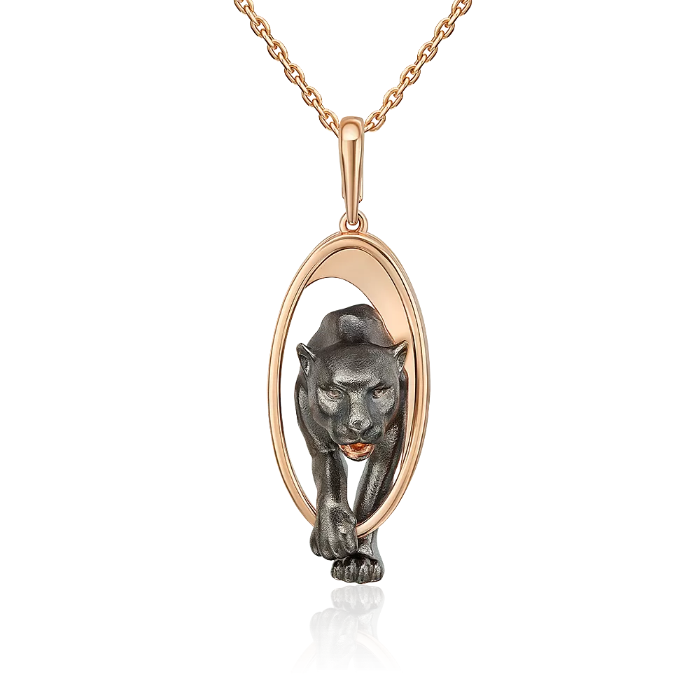 Подвеска «Королева саванны» из красного золота 03-3505-00-000-1110