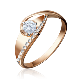 Кольцо из красного золота с фианитом 01-5170-00-501-1110-67