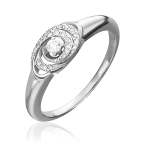 Кольцо из белого золота с бриллиантами 01-4957-00-101-1120-30