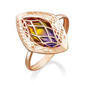 Кольцо из красного золота с эмалью 01-4958-00-000-1110-48