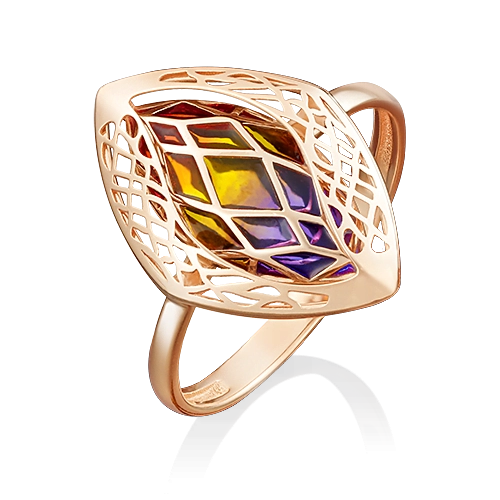 Кольцо из красного золота с эмалью 01-4958-00-000-1110-48