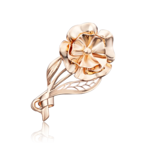 Брошь «Мак» из красного золота 04-0149-00-000-1110-48