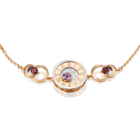 Браслет «Импульс» из комбинированного золота с аметистом и гранатами 05-0673-00-257-1111-76