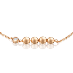 Браслет «Дуэт форм» из красного золота с натуральным топазом white 05-0700-00-201-1110